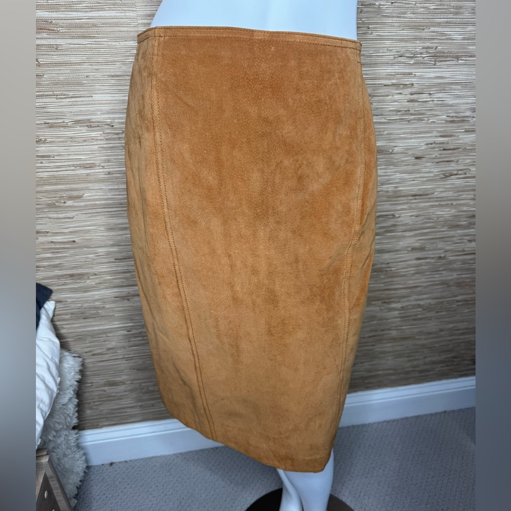 Vintage Genuine Suede Tan Skirt Size 11/12